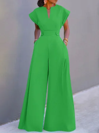 Plain Vacation Regular Fit Jumpsuit