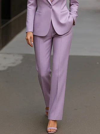 Urban Plain  Straight Fashion Pants