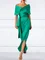 Plain Elegant V Neck Regular Fit  Split  Dress Wedding