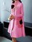 Elegant Floral Half Turtleneck Long Sleeve Midi Dress With No Belt