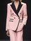 Urban Buttoned Color Block Lapel Collar Blazer