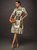 Casual Random Print Printing Crew Neck Knee Length Dress