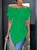 Elegant Off Shoulder Ruffle Short Sleeve Button-Down Blouse