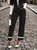  Color Block Urban Cargo Ankle Pants With No Belt