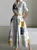 Casual Letter Pattern Printing Shirt Collar Midi Dress