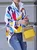 Urban Abstract Printing Shirt Collar Shirt