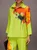 Urban Floral Printing Stand Collar  Blouse