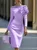 Elegant 3D Floral Crew Neck Formal Dress