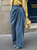 Plain Denim Casual Loose Jeans