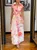 Elegant Floral Printing Shirt Collar Maxi Dress With Belt