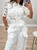 Urban Lace  Shirt Collar Short Sleeve Shirt