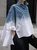 Casual Ombre Printing Shirt Collar  Shirt
