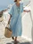 Vacation Plain Pockets V Neck Maxi Dress