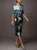 Urban Floral  Printing Crew Neck Midi Dress
