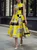 Satin Elegant Letter Pattern Printing Off The Shoulder Midi Dress
