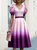 Urban Ombre Printing Midi Dress With Belt