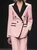 Urban Buttoned Color Block Lapel Collar Blazer