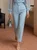 Urban Plain Buttoned Slim Taper Pants With Belt