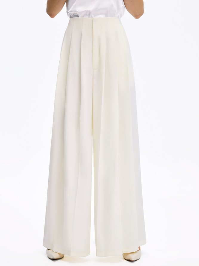 Elegant Pleated Long Wide Leg Pants