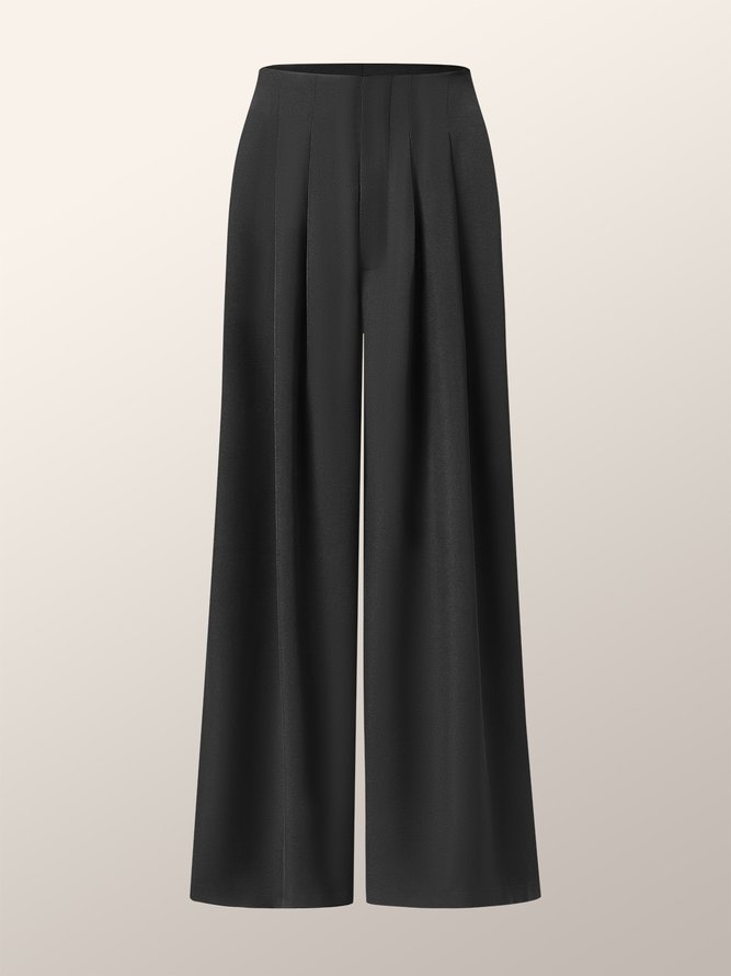 Elegant Pleated Long Wide Leg Pants