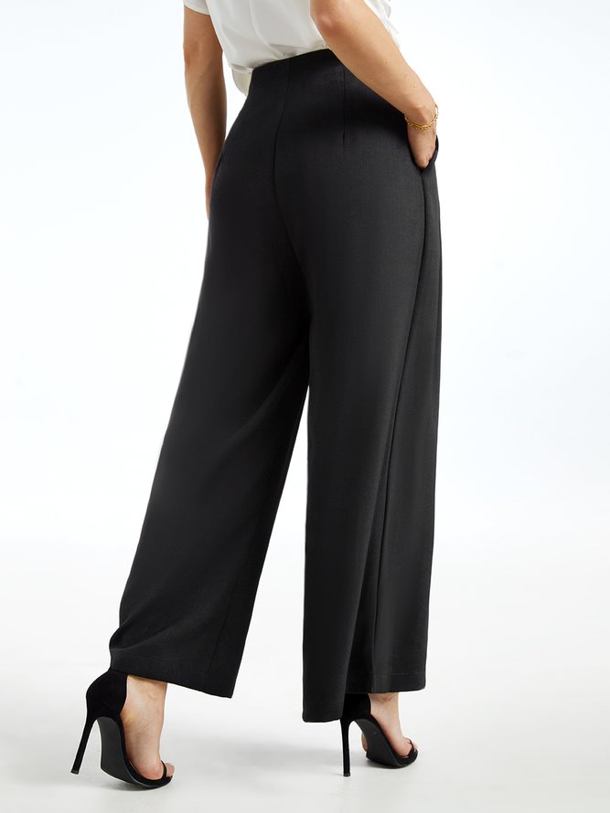 Elegant Pleated Long Wide Leg Pants