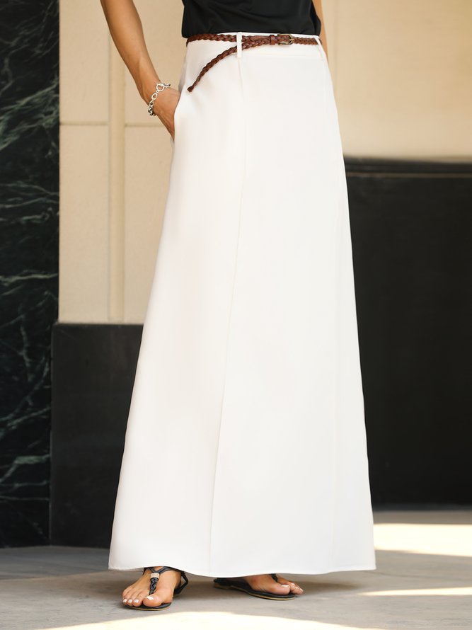 Plain Simple Regular Fit Long Skirt