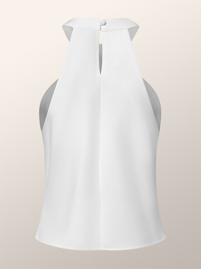 Regular Fit Plain Halter Urban Tank Top