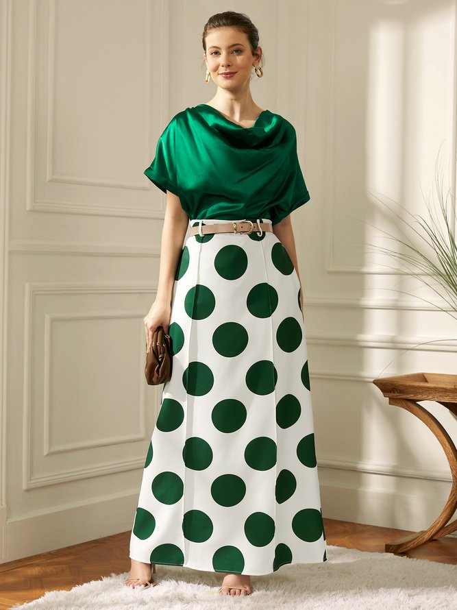 Regular Fit Urban Polka Dots Skirt