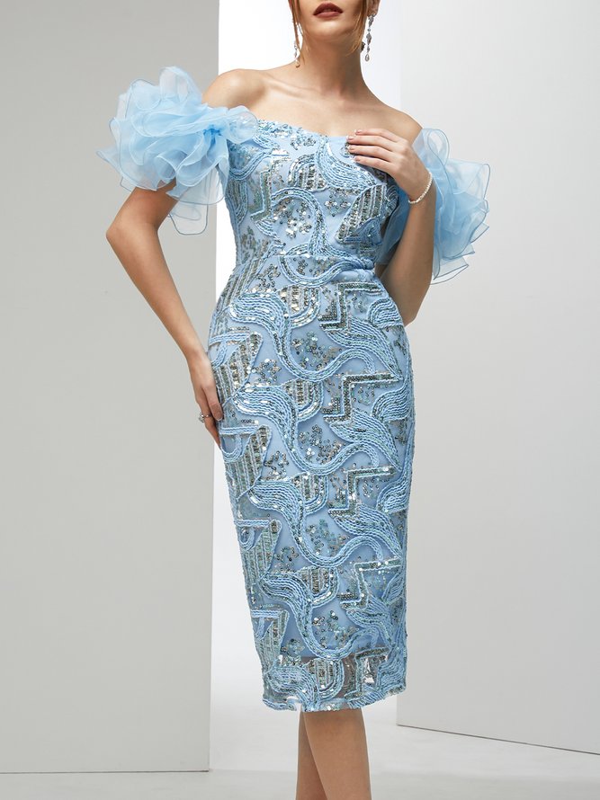 Glitter Party Wedding Guest Dress Dresses Women Geometric All