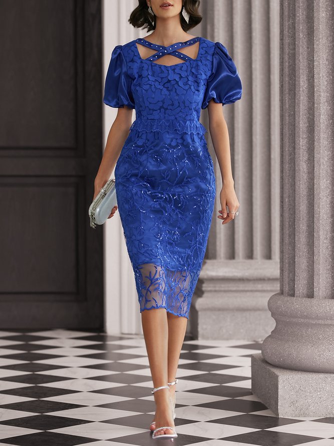 Regular Fit Elegant Asymmetrical Wedding Guest Dress | Stylewe_usapp