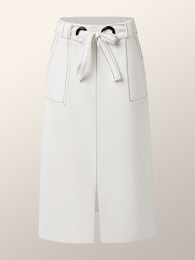 Urban A-line Belted Mid Skirt