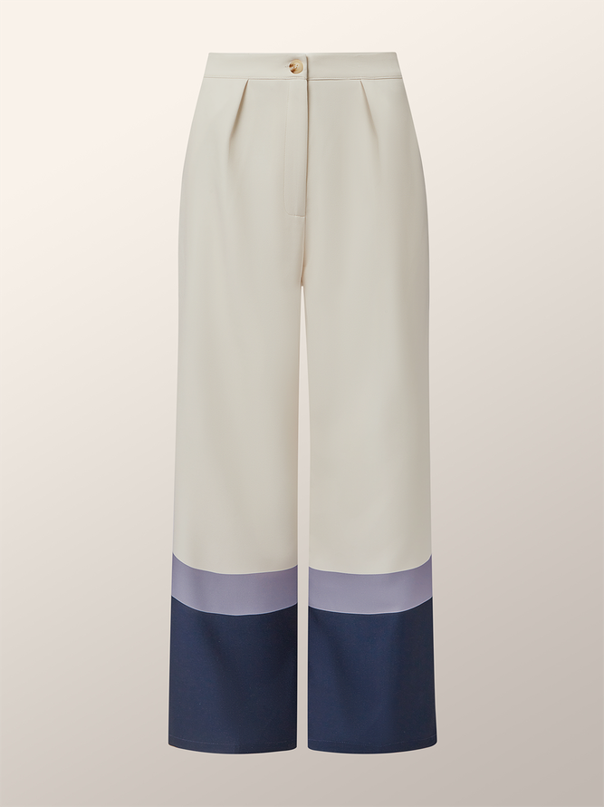 Urban Color Block Wide Leg Pants