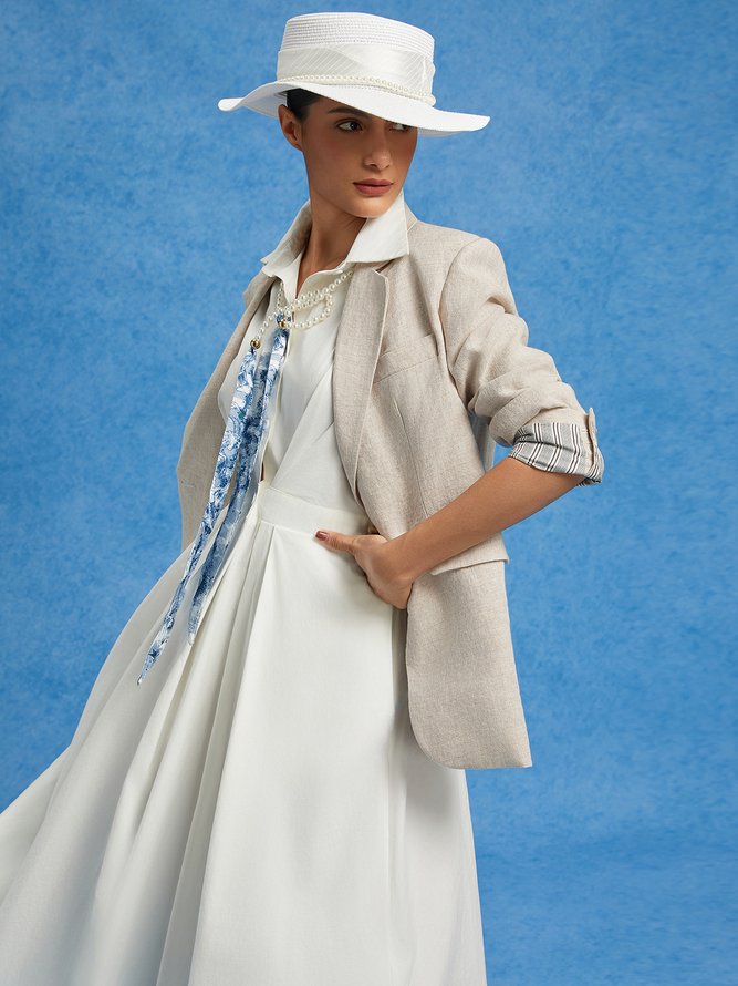 Premium 100% Linen Urban Blazer with Pocket