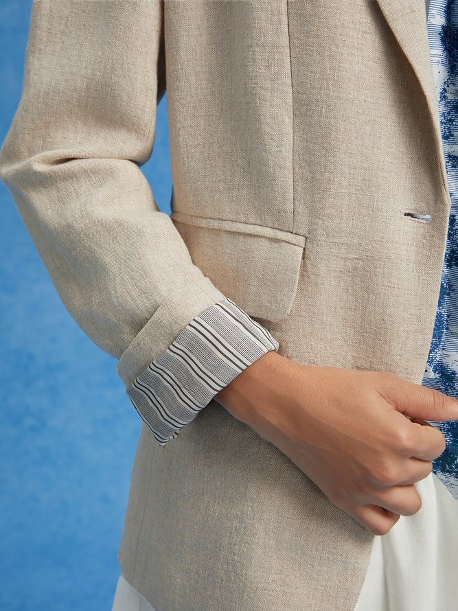Premium 100% Linen Urban Blazer with Pocket