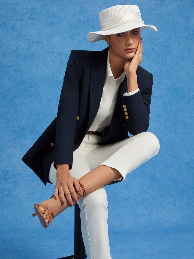Regular Plain Visor Pearl Hat