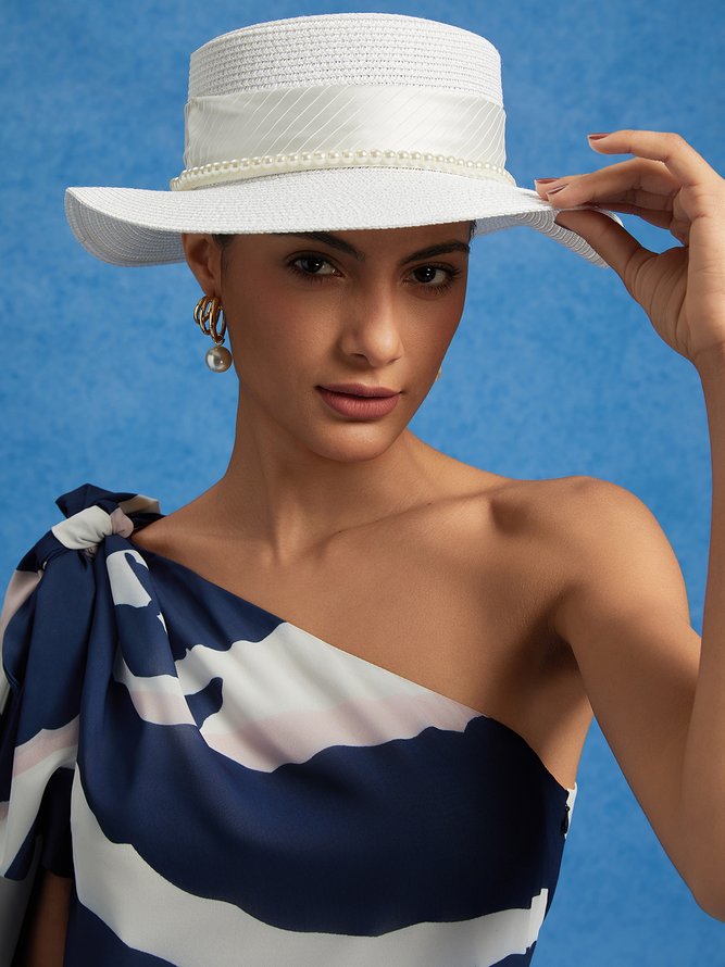 Regular Plain Visor Pearl Hat