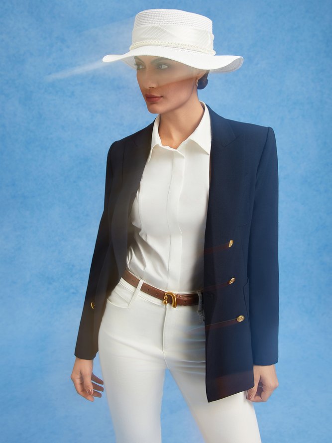 Regular Plain Visor Pearl Hat