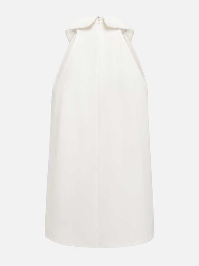 Urban Plain Irregular Craftsmanship Halter Tank Top