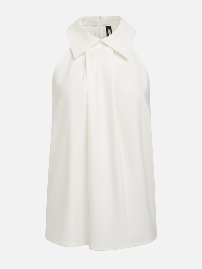 Urban Plain Irregular Craftsmanship Halter Tank Top