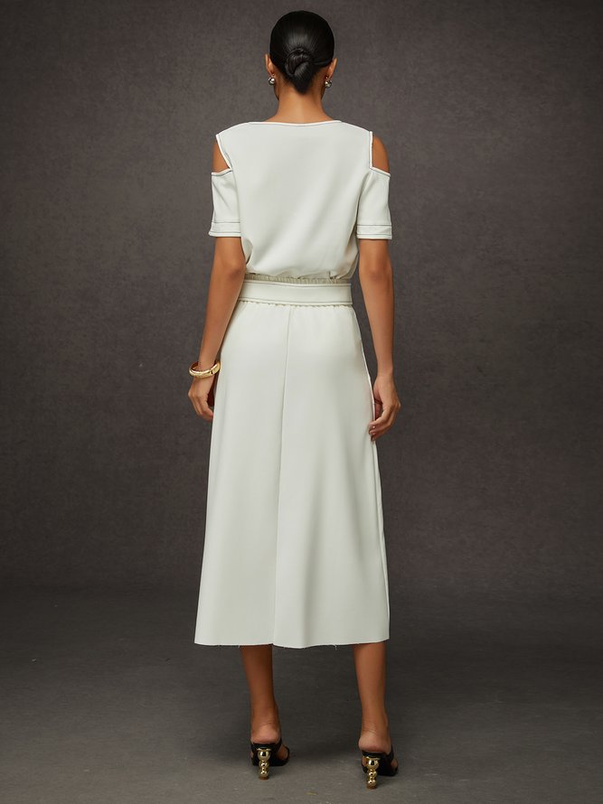 Urban A-line Belted Mid Skirt