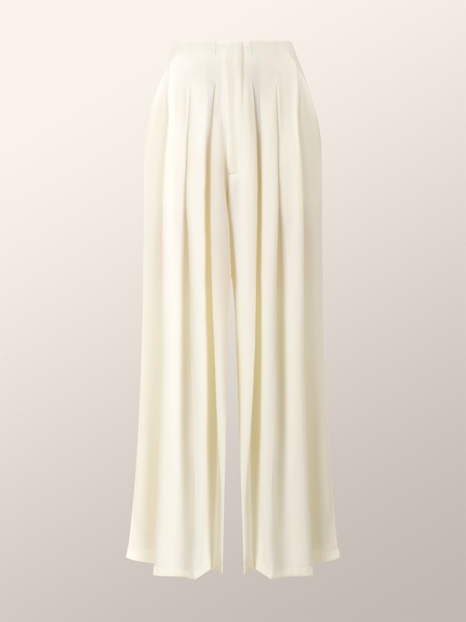 Elegant Pleated Long Wide Leg Pants