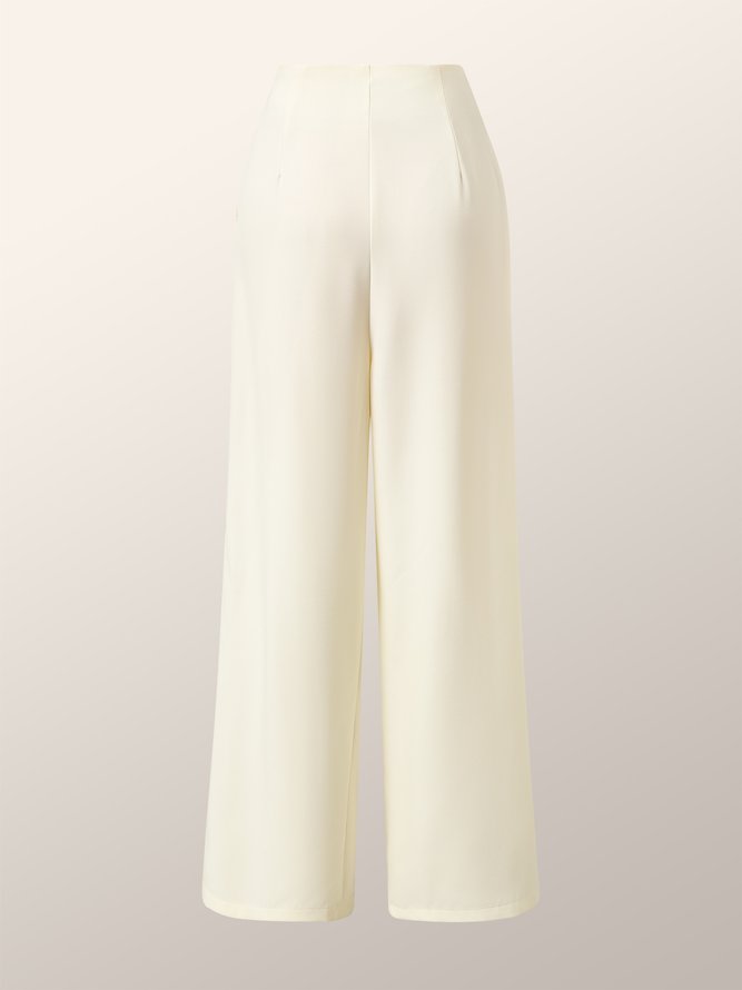 Elegant Pleated Long Wide Leg Pants