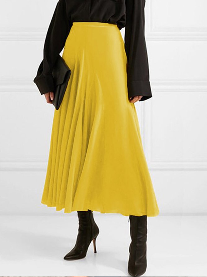 Elegant Plain A-Line Skirt | Stylewe_usapp