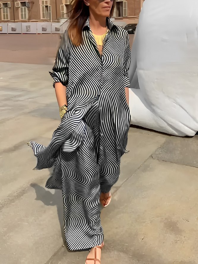 black and white line pants