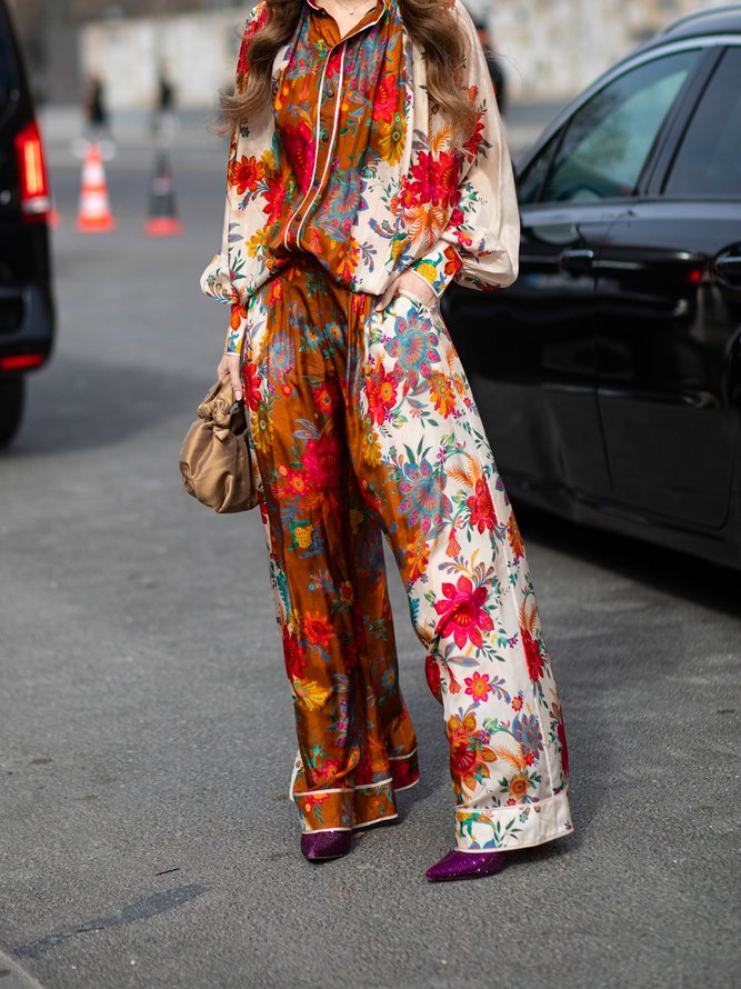 loose floral pants