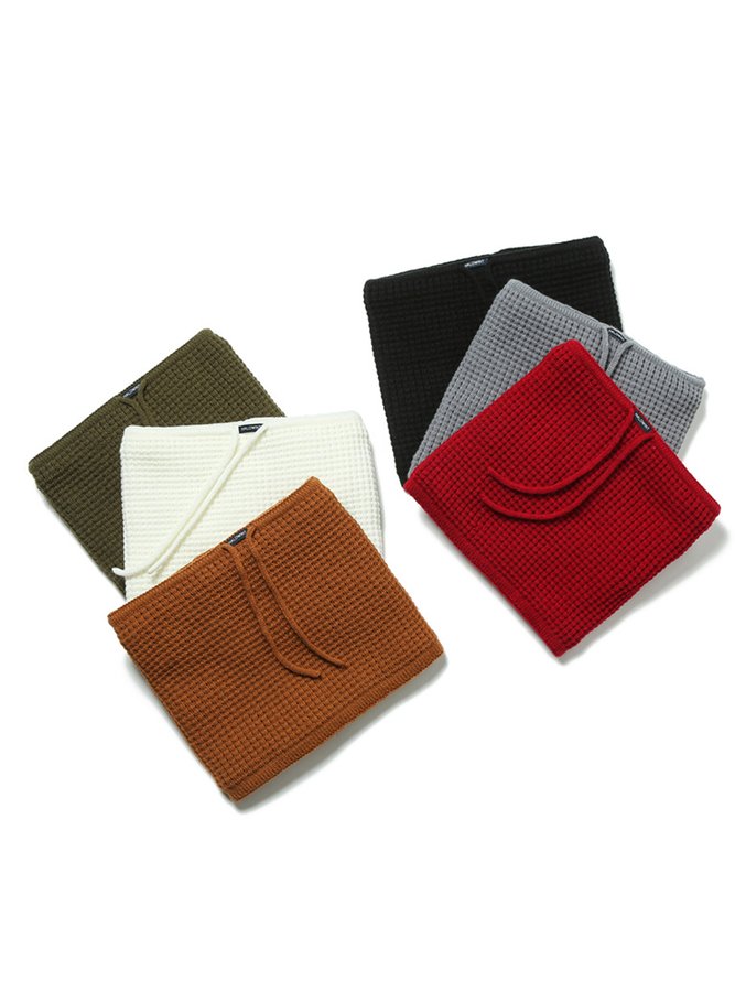 Women Warmth Faux Fur Neck Gaiter Knitted Hat