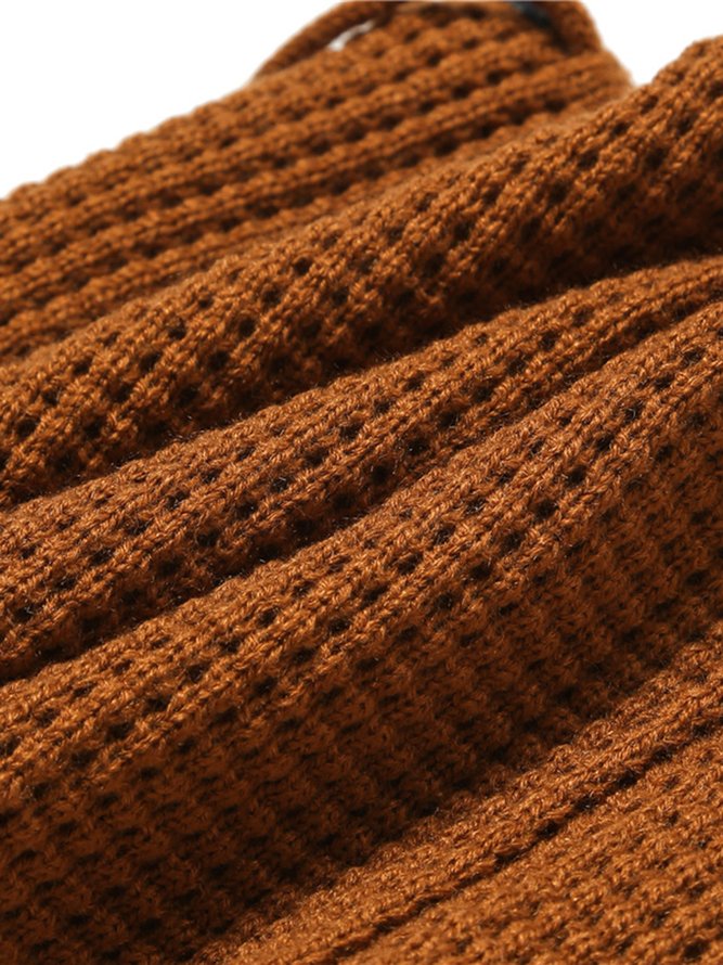 Women Warmth Faux Fur Neck Gaiter Knitted Hat