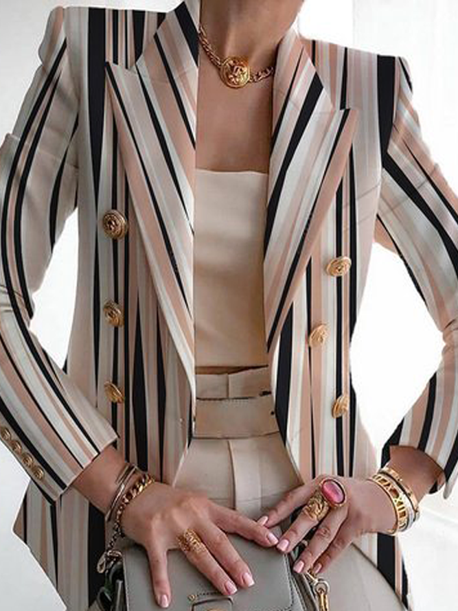 Perfee Lapel Collar Long Sleeve Blazer main image 0