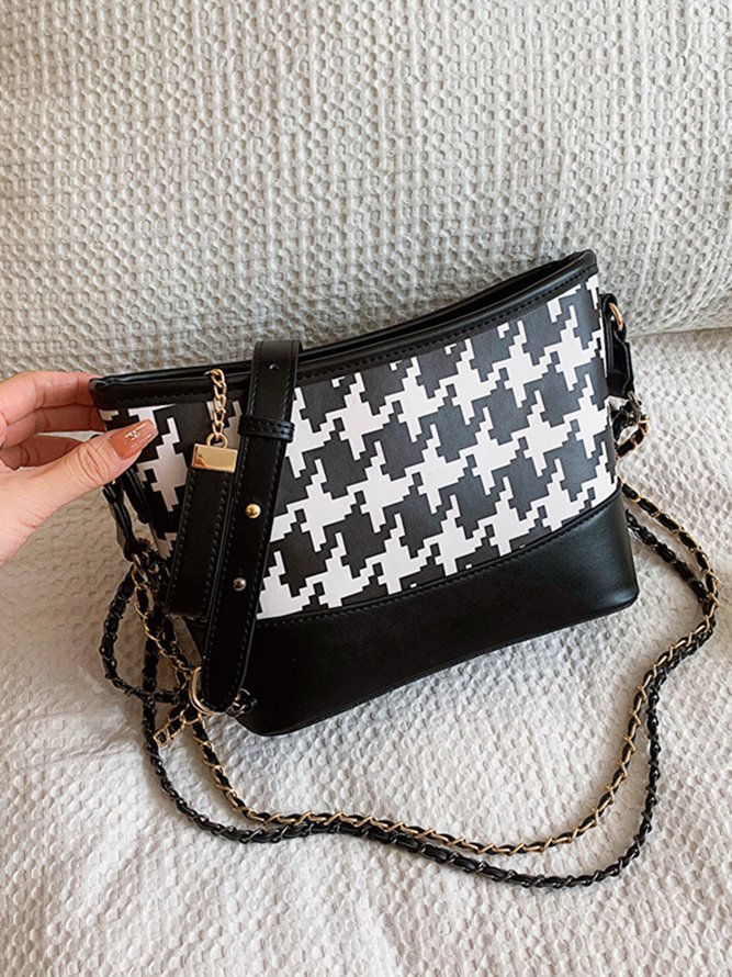 Leopard Clutch Bag Braided Chain Cross Body Bag