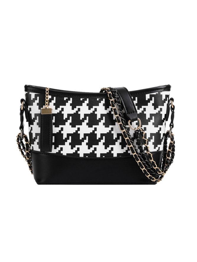 Leopard Clutch Bag Braided Chain Cross Body Bag